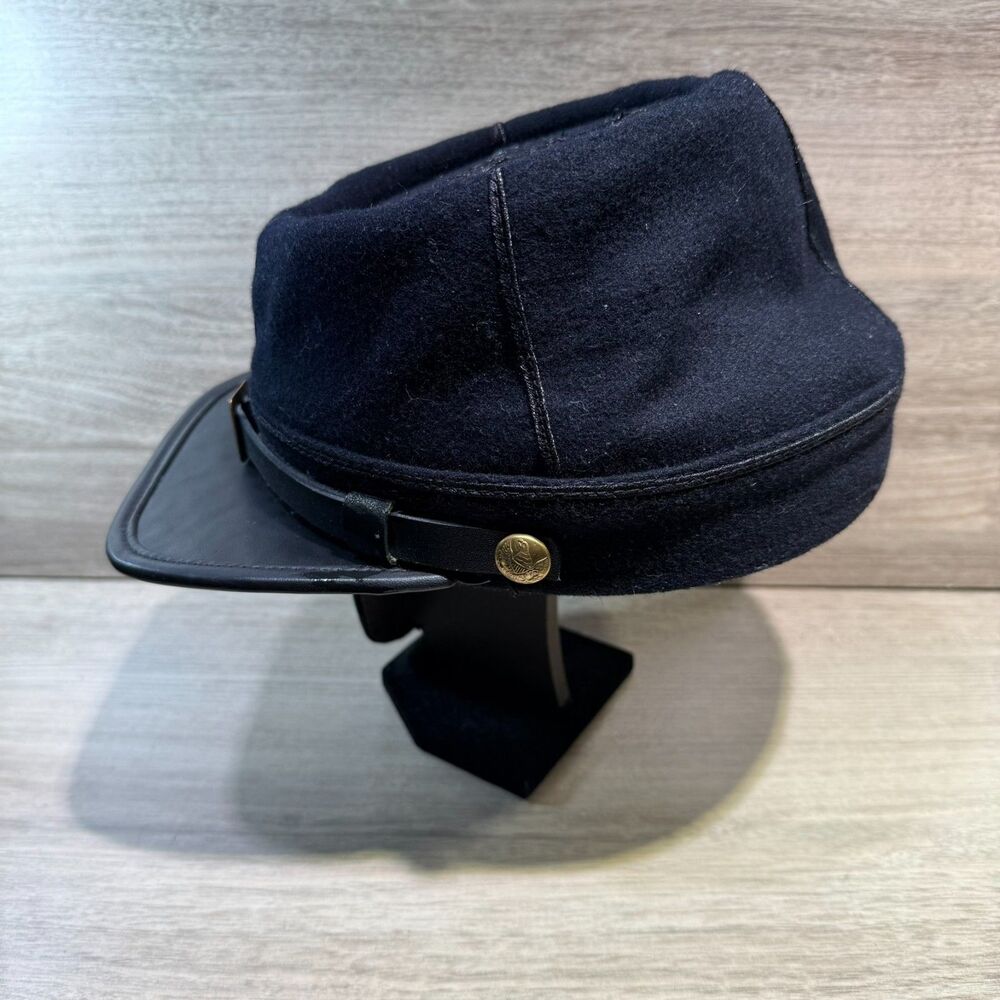 American Civil War US Union Major/Colonel Kepi, Navy Blue Wool Black Braid